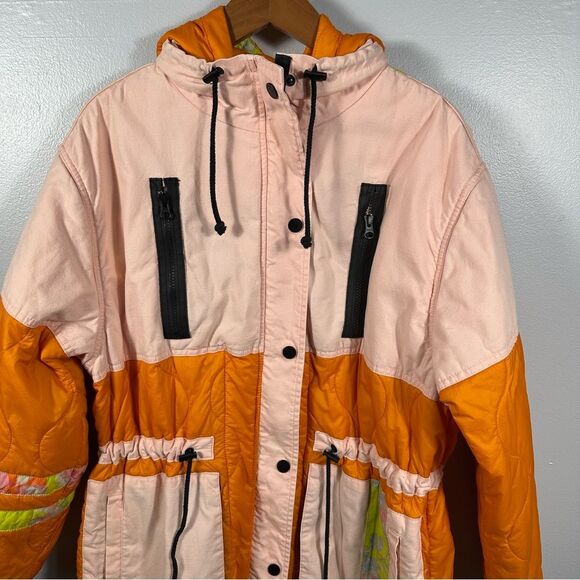 We The Free For Free People Neon Colorful Quilted Firefly Parka Size Small - Picture 11 of 16